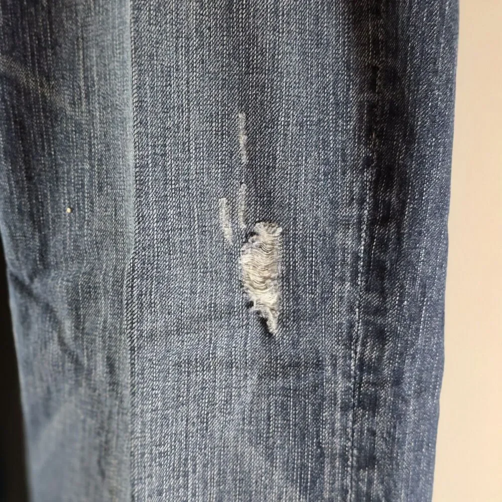 Big Star Pioneer Y2K Distressed Boot Cut Jeans 33L Buckle Exclusive